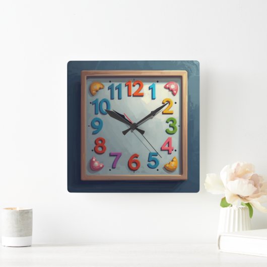 Sea Colors スクエア壁時計 (ホーム)