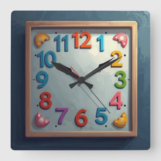 Sea Colors スクエア壁時計 (正面)