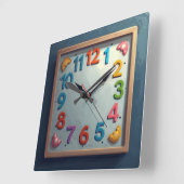Sea Colors スクエア壁時計 (傾斜)