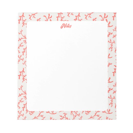 Sea Coral Notepad ノートパッド (正面)