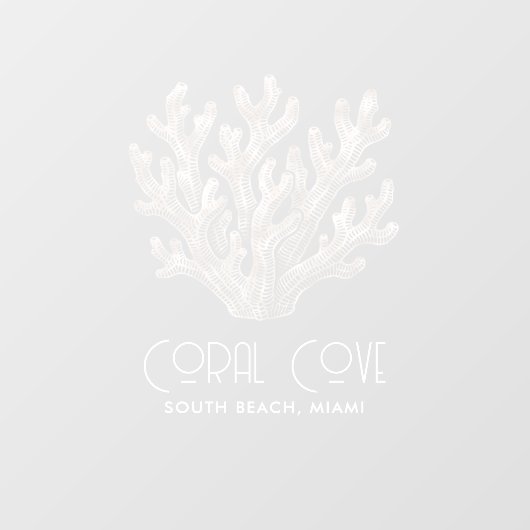 Sea Coral Silhouette ウィンドウサイン (シート)