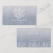 Sea Coral Silhouette | Blue Pearl  名刺 (正面/裏面)