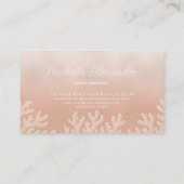 Sea Coral Silhouette | Lt Coral 名刺 (裏面)