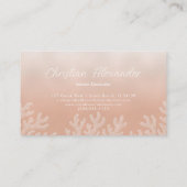 Sea Coral Silhouette | Lt Coral 名刺 (裏面)