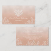 Sea Coral Silhouette | Lt Coral 名刺 (正面/裏面)