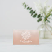 Sea Coral Silhouette | Lt Coral Business Card 名刺 (スタンド正面)
