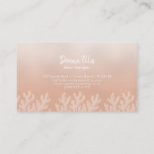 Sea Coral Silhouette | Lt Coral Business Card 名刺 (裏面)