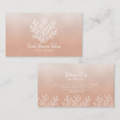 Sea Coral Silhouette | Lt Coral Business Card 名刺 (正面/裏面)
