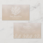 Sea Coral Silhouette | Lt Sand Pearl Business Card 名刺 (正面/裏面)
