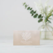 Sea Coral Silhouette | Lt Sand Pearl Business Card 名刺 (スタンド正面)