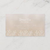 Sea Coral Silhouette | Lt Sand Pearl Business Card 名刺 (裏面)