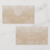 Sea Coral Silhouette | Sandy Pearl Business Card 名刺 (正面/裏面)