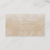 Sea Coral Silhouette | Sandy Pearl Business Card 名刺 (裏面)