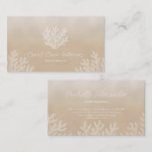 Sea Coral Silhouette | Sandy Pearl Business Card 名刺 (正面/裏面)