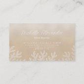 Sea Coral Silhouette | Sandy Pearl Business Card 名刺 (裏面)