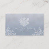 Sea Coral Silhouette | Silver Blue Pearl  名刺 (正面)
