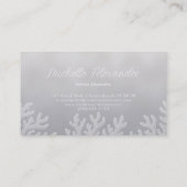 Sea Coral Silhouette | Silver Pearl Business Card 名刺 (裏面)