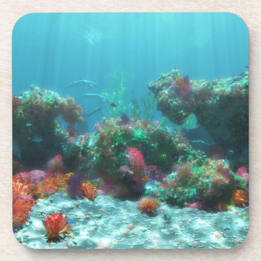 Sea Cork Coastersの花 コースター (正面)