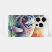 Sea Cow Manatee 131024AREF116 - Watercolor iPhoneケース (裏面横)