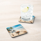 Sea  Crabs on Tropical Beach – Serene Ocea コースター (右側)