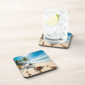 Sea Crabs on Tropical Beach – Serene Ocea コースター (右側)