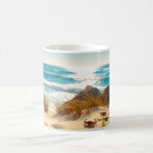 Sea  Crabs on Tropical Beach – Serene Ocea コーヒーマグカップ (中央)