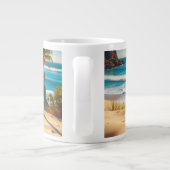 Sea Crabs on Tropical Beach – Serene Ocea ジャンボコーヒーマグカップ (裏面)