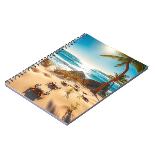 Sea Crabs on Tropical Beach – Serene Ocea ノートブック (左側)