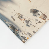 Sea Crabs on Tropical Beach – Serene Ocea フリースブランケット (角)