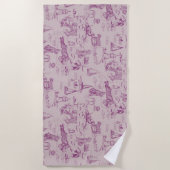 Sea Dog Toile Bouvier Des Flandres Beach Sand ビーチタオル (正面)