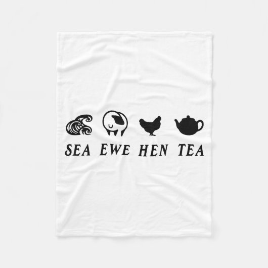 Sea Ewe Hen Tea  フリースブランケット (正面)