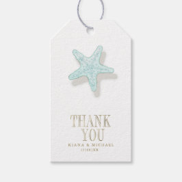 Sea Foam Beach Wedding Starfish ID837 ギフトタグ