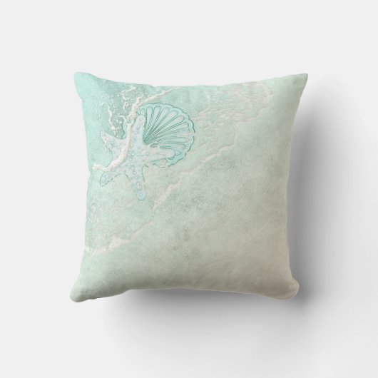 Sea Foam Beach Wedding Starfish ID837 クッション (裏面)