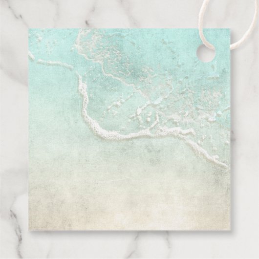 Sea Foam Beach Wedding Turtle ID837 フェイバータグ (裏面)