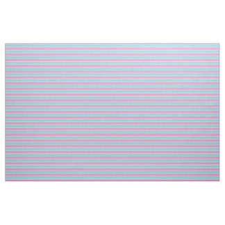 Sea foam green/blue with pink/white stripes ファブリック