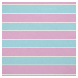 Sea foam green/blue with pink/white stripes ファブリック