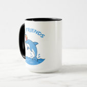 Sea Friends Dolphin Mug – Cute Ocean Animal Cup fo マグカップ (正面左)