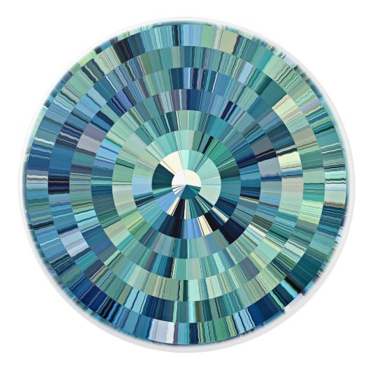 Sea Glassラジアルファセットセラミックノブ セラミックノブ (正面)