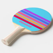 Sea Glass Across Striping with Name 卓球ラケット (正面アングル)