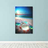 Sea Glass Beach Canvas Print キャンバスプリント (インサイチュ (ウッドフロア))