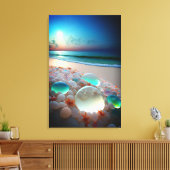 Sea Glass Beach Canvas Print キャンバスプリント (インサイチュ (リビング))