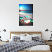 Sea Glass Beach Canvas Print キャンバスプリント (インサイチュ (寝室))