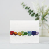 Sea glass, beach glass rainbow post card ポストカード (スタンド正面)