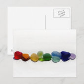 Sea glass, beach glass rainbow post card ポストカード (正面/裏面)