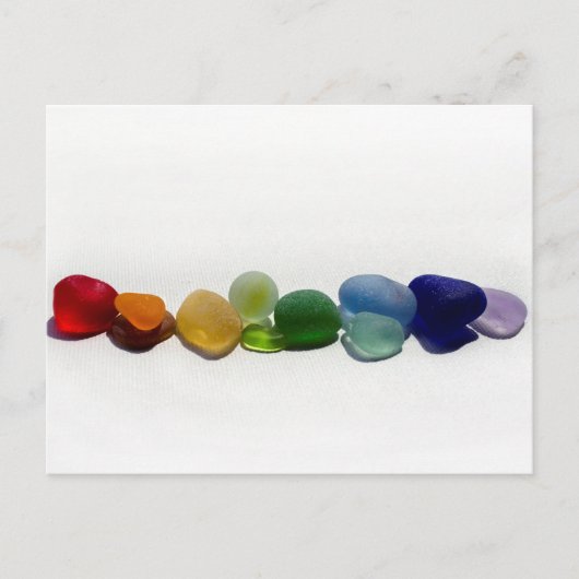Sea glass, beach glass rainbow post card ポストカード (正面)