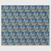 Sea Glass Christmas Tree In Moonlight ラッピングペーパー (フラット)