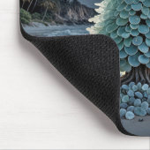 Sea Glass Christmas Tree On a Beach マウスパッド (コーナー)