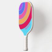Sea Glass Circle Stripe with Name ピックルボールラケット (左)