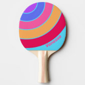 Sea Glass Circle Stripe with Name 卓球ラケット (裏面)