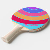 Sea Glass Circle Stripe with Name 卓球ラケット (正面アングル)